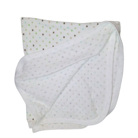 Garanimals Multi Color Polka Dots Thermal Waffle Weave Lovey Blanket 25" X 32" - Picture 2 of 5